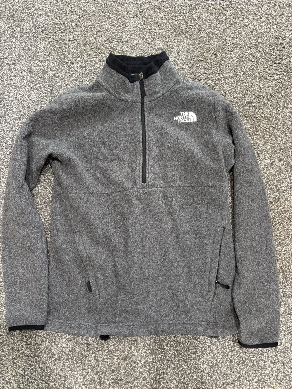 The North Face Black and Gray Fleece Quarter-Zip